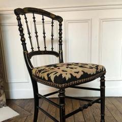 Maison Athélia - Chaise style Napoleon III - Garniture traditionnelle - Tapisserie ancienne d'origine
