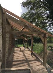 Red Oak Setter - Maxime Combaud - Extension bâti ancien, avec structure poteaux poutres en chêne de pays