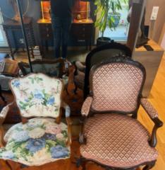 Tapissier Laurot - Avant / Après – Réfection complète de fauteuils de style Louis XV