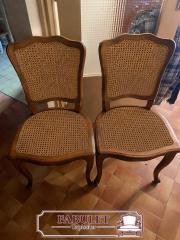 Tapissier Fabulet - Restauration-du-cannage-dune-paire-de-chaises-de-style-Louis-XV