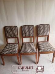 Tapissier Fabulet - Trois-chaises-Art-deco-restaurees-a-Montpellier