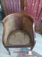 Tapissier Fabulet - Réfection du cannage d’un fauteuil gondole à Montpellier