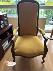 Jacky Laurot - Réfection complète fauteuil style voltaire finition clouté tissus fournis par nos soins la Garenne-Colombes 92250 hauts-de-Seine 92