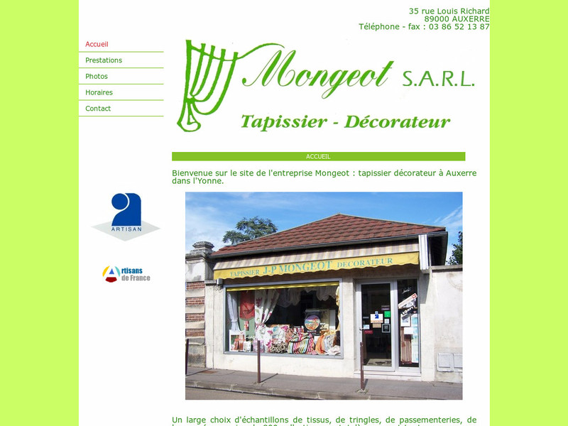 Mongeot SARL - Auxerre - http://mongeot-sarl.site.voila.fr