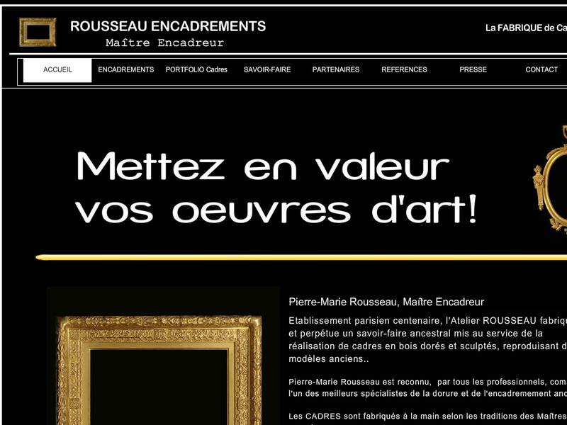 Rousseau Encadrements SARL - Paris - http://www.rousseauencadrements.com