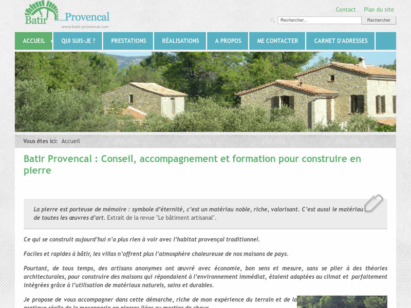 Bâtir Provençal - Jean Jacques Lohier - Belgentier - http://www.batir-provencal.com