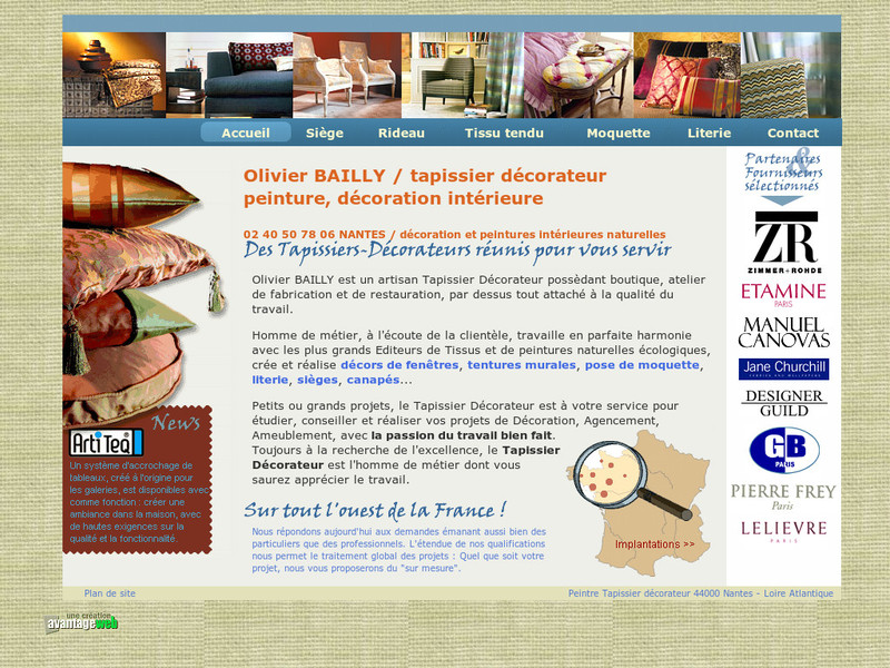 Club Vent d'Ouest - Auray - http://www.tapissiers-tissus.com