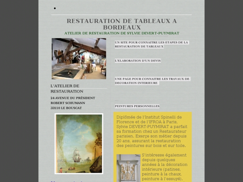 Sylvie Devert-Puymirat - Le Bouscat - http://www.restaurationtableaux.com