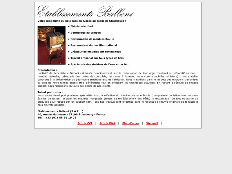Etablissements Balboni - Strasbourg - http://www.balboni.fr