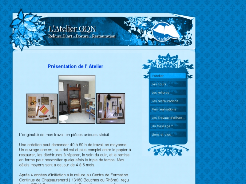 L'Atelier GQN - Avignon - http://www.avignon-reliuregqn.fr