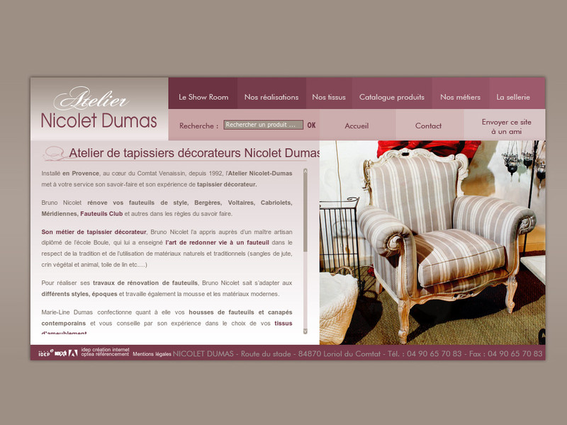 Atelier Nicolet Dumas - Loriol du Comtat - http://www.nicolet-dumas.com