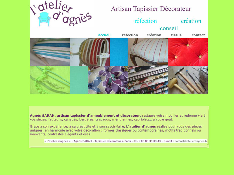 L'Atelier d'Agnès Sarah - Paris - http://www.atelierdagnes.fr