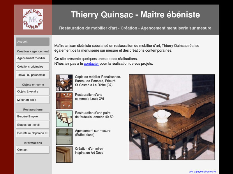 Thierry Quinsac - Tours - http://www.ebeniste-tours.com
