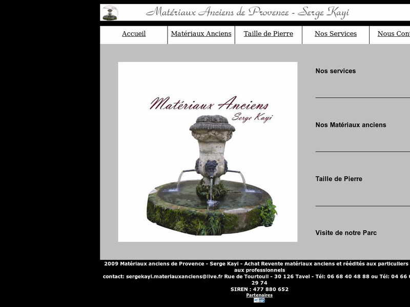 Serge Kayi - Tavel - http://www.materiaux-anciens-de-provence.com