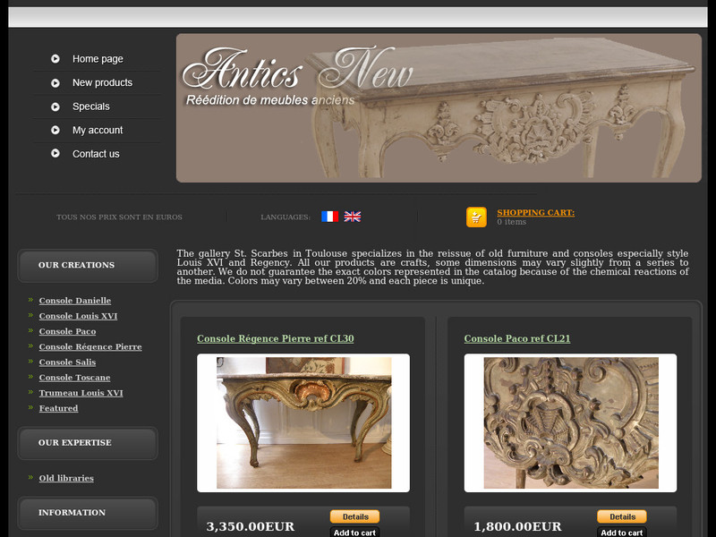 Galerie Sainte Scarbes - Toulouse - http://www.antics-new.com