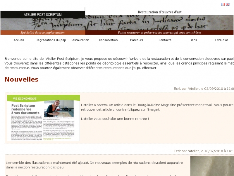 Atelier Post Scriptum - Bourg la Reine - http://www.atelier-post-scriptum.fr