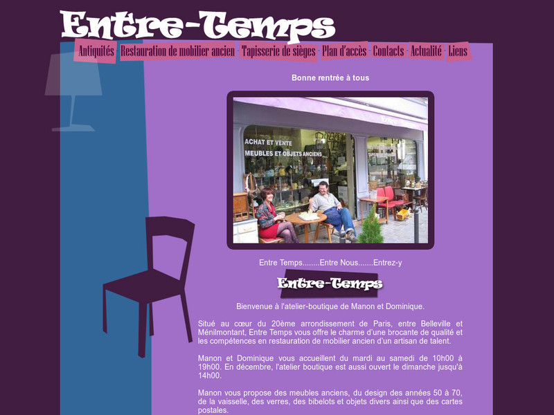 Entre Temps - Paris - http://www.entre-temps.fr