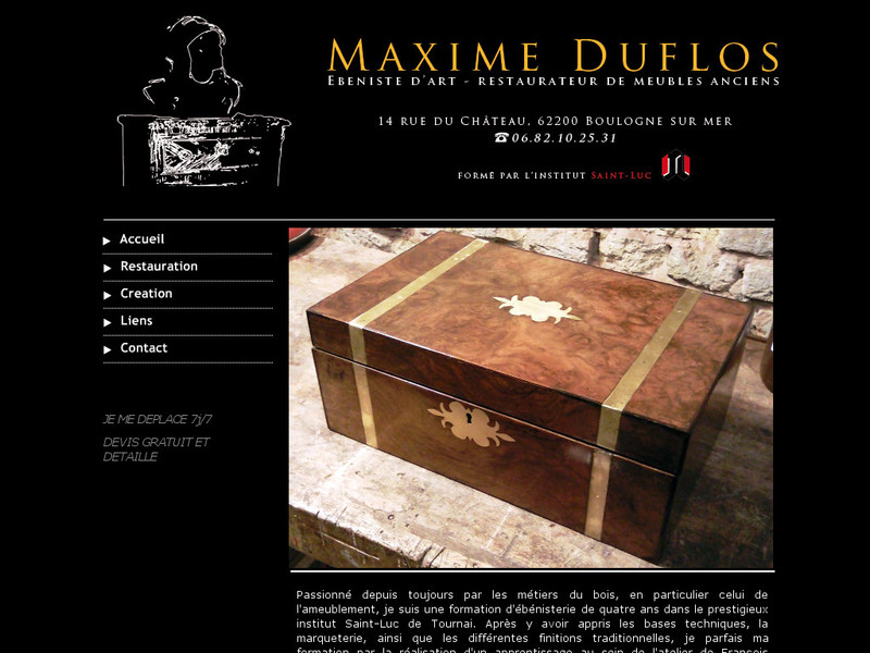 Maxime Duflos - Boulogne sur Mer - http://www.maximeduflos-ebeniste.com
