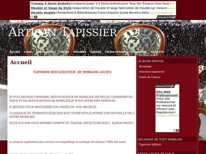 Christophe Billotet - Moissey - http://www.tapissier-billotet.fr
