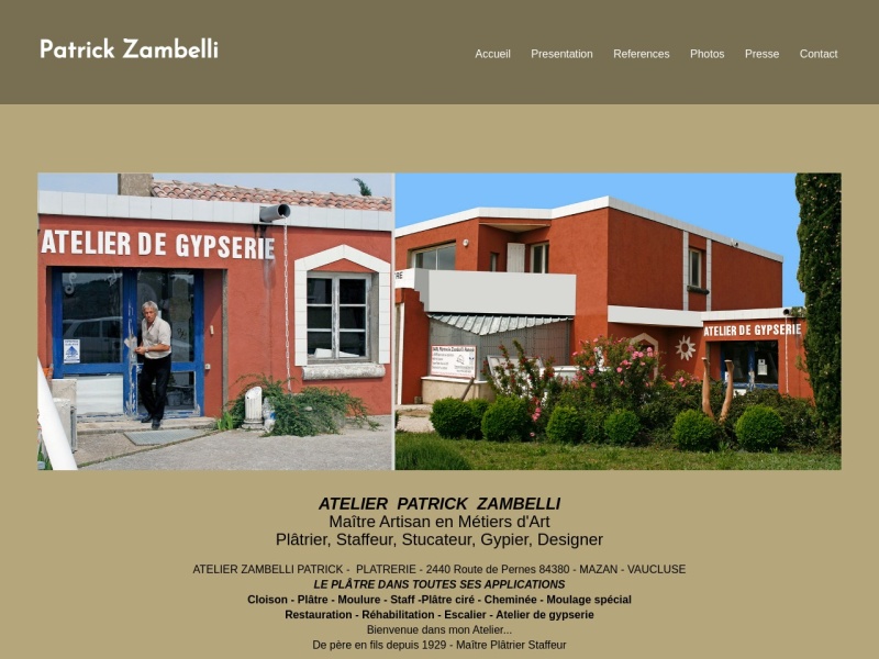 Patrick Zambelli - Mazan - http://www.platreriezambelli.com