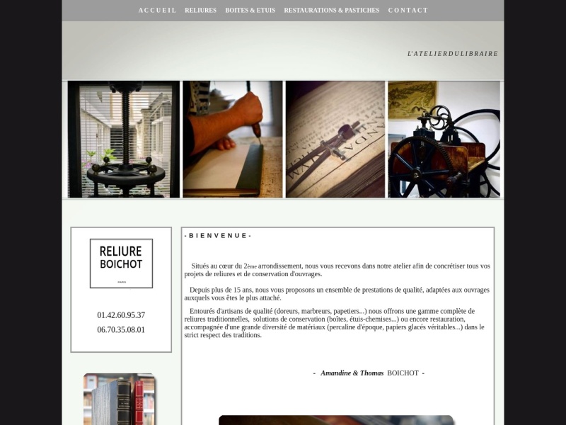 L'Atelier du Libraire - Reliure Boichot - Paris