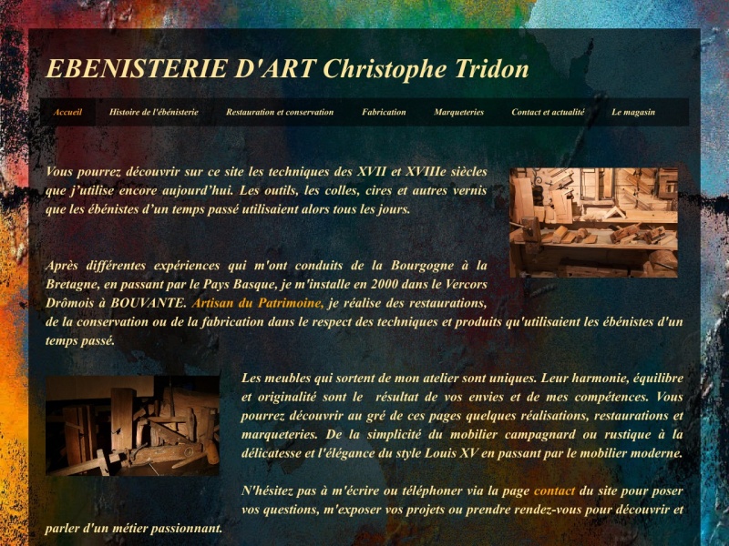 Christophe Tridon - Bouvante - http://www.ebenisteriedart.org