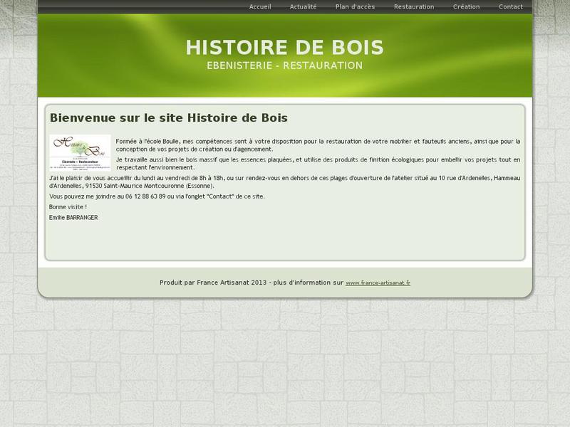 Emilie Barranger - Histoire de Bois - Saint Cheron - http://histoiredebois.france-artisanat.fr
