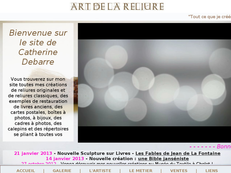 Art de la Reliure - Catherine Debarre - Cholet - http://artdelareliure.free.fr