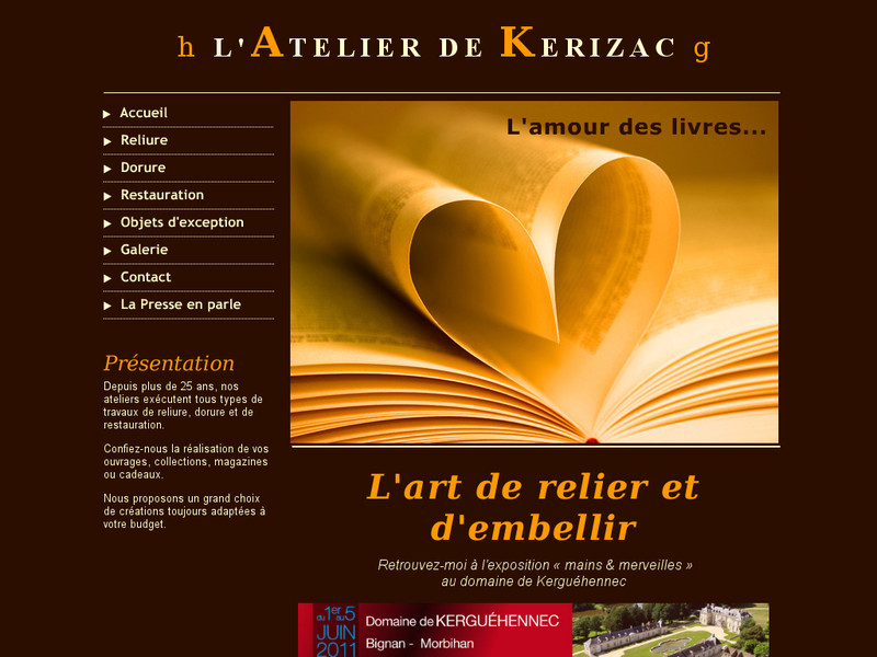 L'Atelier de Kerizac - Locqueltas - http://www.reliuredorure.fr