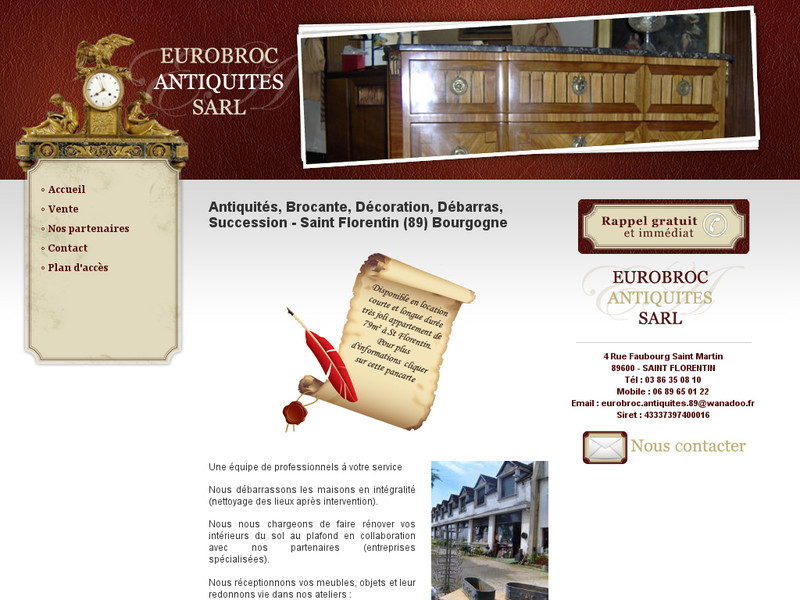 Eurobroc Antiquités SARL - Saint Florentin - http://www.eurobroc-antiquites.com