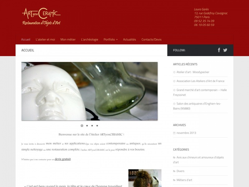 Atelier ArtYouCeramic - Laura Garès - Paris - http://www.artyouceramic.com