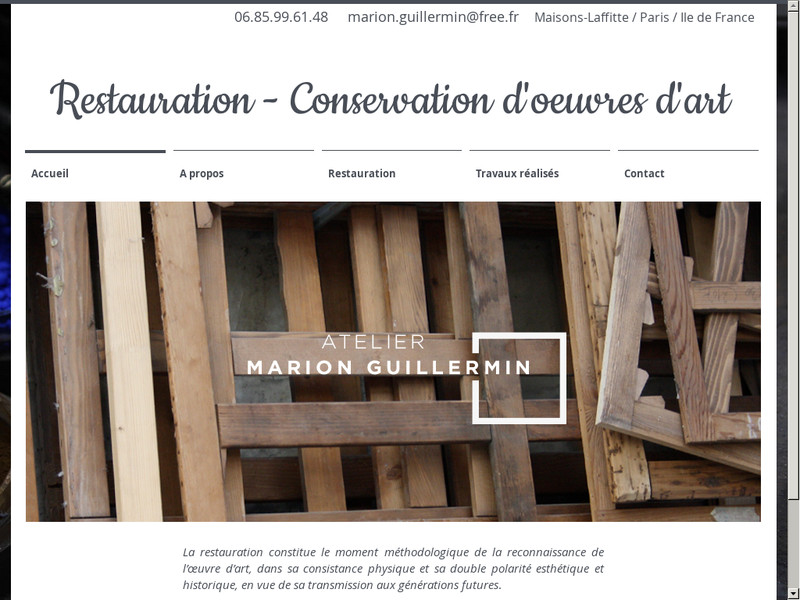 Atelier Marion Guillermin - Maisons Laffitte - http://restauration-peintures-guillermin.com