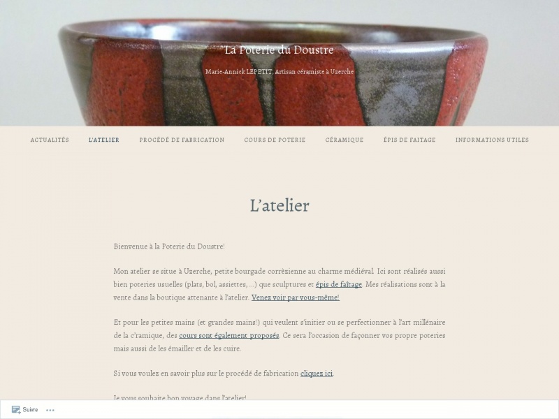 Poterie du Doustre - Uzerche - https://lepetitceramique.wordpress.com