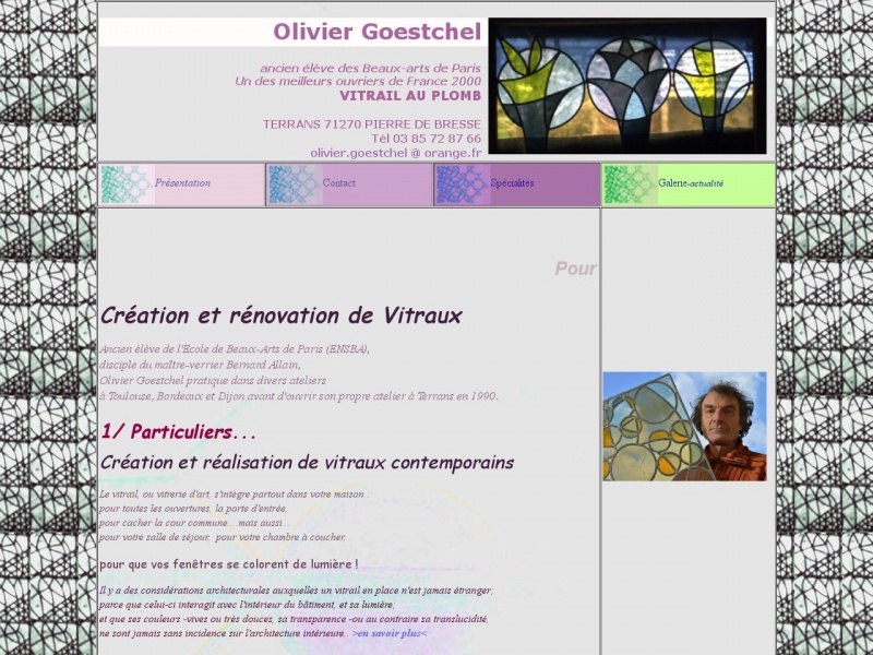 Olivier Goestchel - Pierre de Bresse - http://www.vitrail-au-plomb-olivier-goestchel.fr