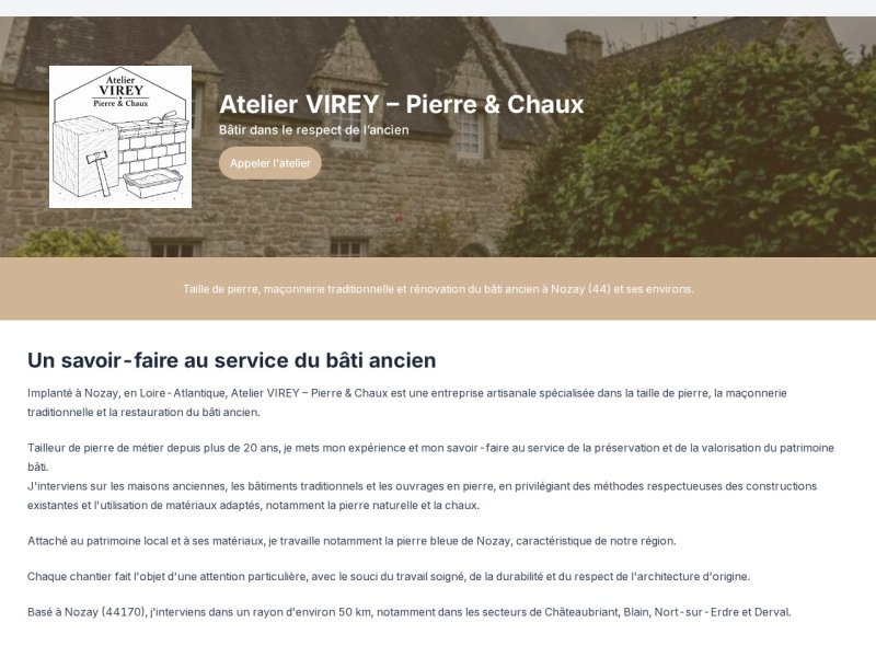 Atelier Virey - Pierre et Chaux - Nozay